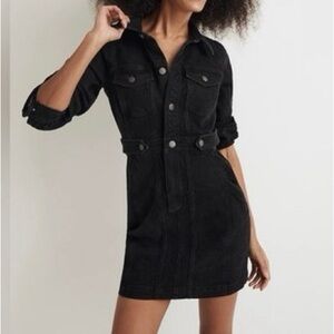 Madewell Denim Seamed Mini Dress